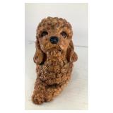 Ceramic brown poodle dog sculpture 7.5' x 6' x 4'