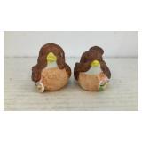 Small ceramic birds salt & pepper shakers