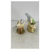 Small porcelain birds salt & pepper shakers