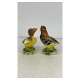 Small porcelain pelicans salt & pepper shakers
