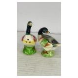 Small porcelain ducks salt & pepper shakers
