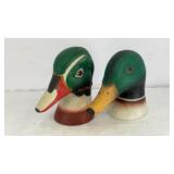 Porcelain duck heads salt & pepper shakers