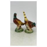 Porcelain pheasants salt & pepper shakers