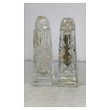 Square crystal towers salt & pepper shakers