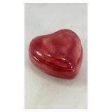 Small ceramic heart trinket box 2' x 1.25'
