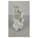 Avon 'Sweet Tooth' white shaggy dog glass bottle