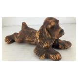 Ceramic spaniel dog laying down 5.5' x 3' x 3'