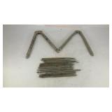 (2) vintage nut crackers and (13) nut picks
