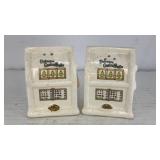 Porcelain slot machines salt & pepper shakers