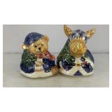 Christmas mouse and bear salt & pepper shakers