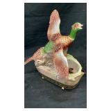 Vintage ceramic pheasant TV lamp and planter