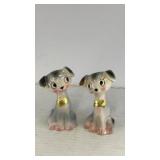 Vintage ceramic puppy dog salt & pepper shakers