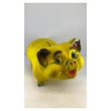 9' long yellow plaster piggy bank