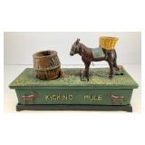 8' Kicking Mule cast iron mechanical bank