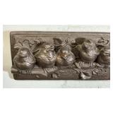 Birds on a Limb plaster wall decor 11.5' x 5'