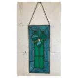 Hanging stained glass window decor 21' x 6'