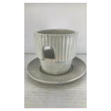 Western USA votive candle holder w/ saucer