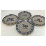 (4) 3.25' stoneware coasters