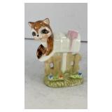 ENESCO  creamic raccoon in mailbox 3' T