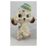 4' x 2' puppy wearing blue hat ceramic figure