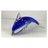 7.5' x 4.5' art glass dolphin figurine
