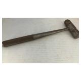 10' steel ball peen hammer w/ knurled hand grip