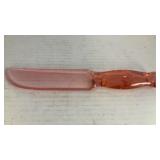 9' Depression glass knife w/ 5' blade