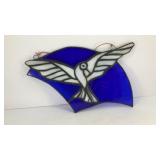 White bird hanging stained glass 11' x 8'