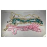 Beaded and glass pearl costume jewelry