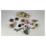 Box of various pendants and charms