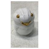 Avon white Snowbird Patchwork cream sachet jar