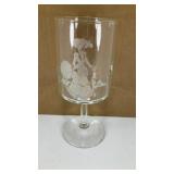 (6) Avon Mrs. Albee 7' Stem Etched Wine Glasses