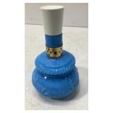 Avon blue milk glass Courting Lamp cologne bottle