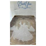 Smith Glass Carolers Hostess Platter IN BOX