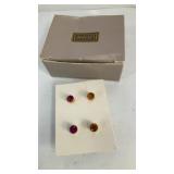 Avon 1989 Dazzling Duo Hot Colors Stud Earrings