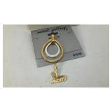 (2) necklace pendants #1 Mom and Teardrop