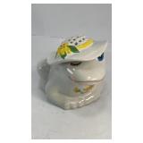 1980 Avon Flirtatious Frog ceramic pomander