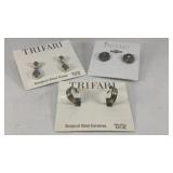 (3) pair of Trifari earrings