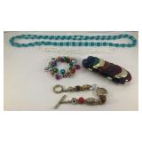 Collection of costume jewelry bracelets/necklaces