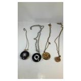 (4) Chain Necklaces with Lockets