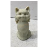 Avon White Glass Cat Topaze cologne bottle