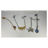 (4) Chain w/ Pendant Necklaces