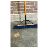 Heavy-Duty Push Broom w/ Scraper Edge