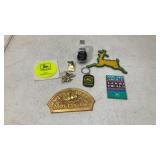 Flat of miscellaneous John Deere paraphernalia