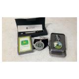 Flat of miscellaneous John Deere paraphernalia