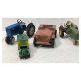(4) Vintage Die-Cast & Tin Farm Toys & Vehicles