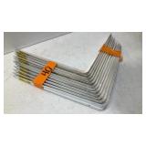 (12) 12' x 14' white shelf brackets 100lb cap.