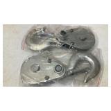 (2) Pulley Blocks w/ Slip Hook w/ Safety Latch
