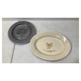 (2) Commemorative John Deere plates