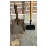 Square Nose Shovel and Sidewalk Scraper